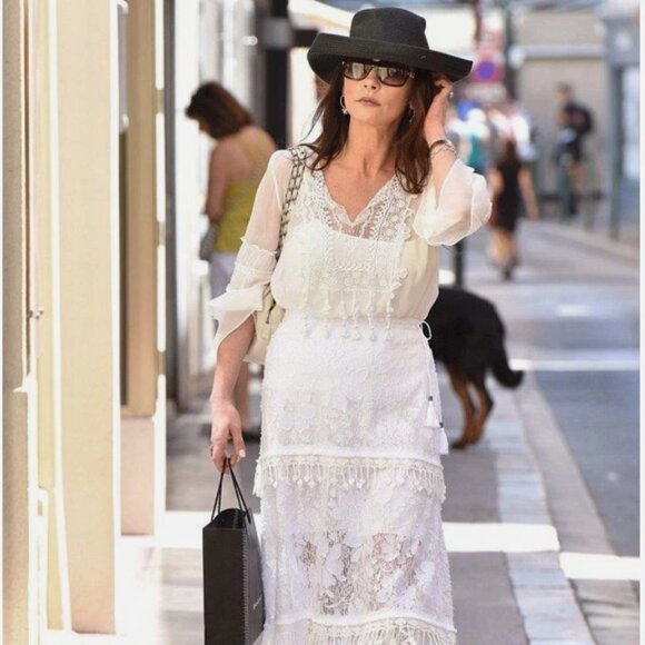 ELIE TAHARI Tayla White Lace Maxi Skirt - Picture 5 of 5